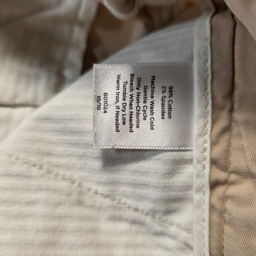 Talbots Womens Khaki Chino‎ Shorts Size 6 Tan Cotton Stretch Mid Rise - Picture 3 of 11